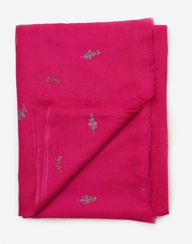 Ashanti embroidered cashmere shawl